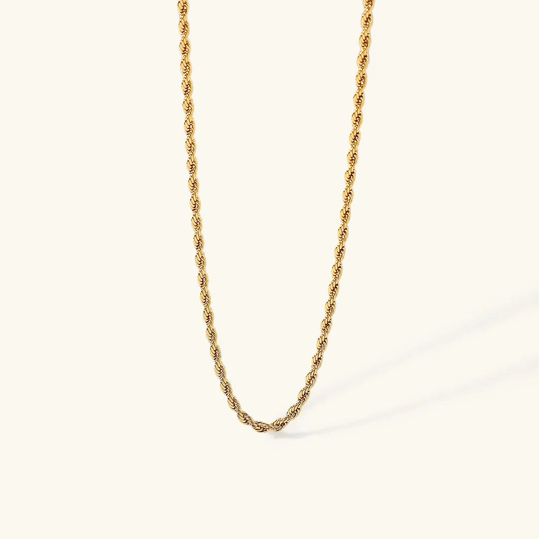 [Royal&Vicky]Calle Rope Chain Gold Necklace