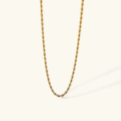 [Royal&Vicky]Calle Rope Chain Gold Necklace