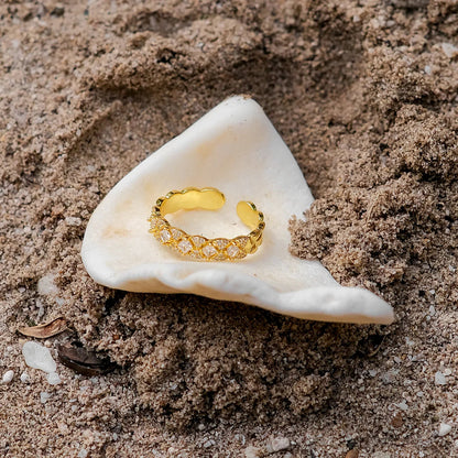 [Royal&Vicky]Camille Gold Patterned Ring