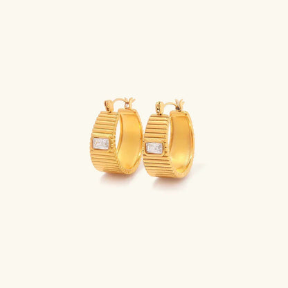 [Royal&Vicky]Carole Gold Hoop Earrings