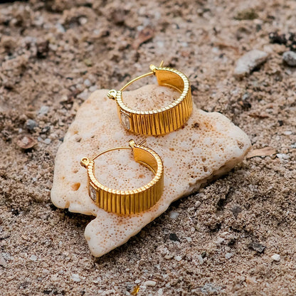 [Royal&Vicky]Carole Gold Hoop Earrings