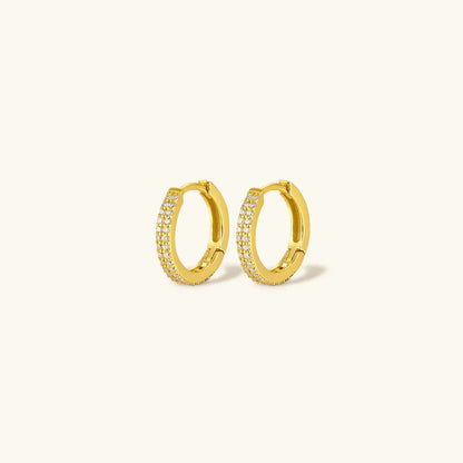 [Royal&Vicky]Cathy Paved Hoop Earrings