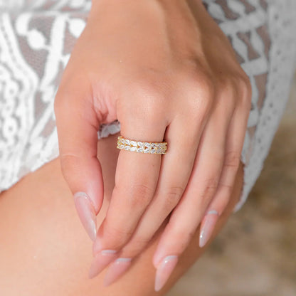 [Royal&Vicky]Clarisse Patterned Gold Ring