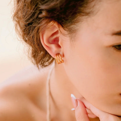 [Royal&Vicky]Cradle Gold Earrings