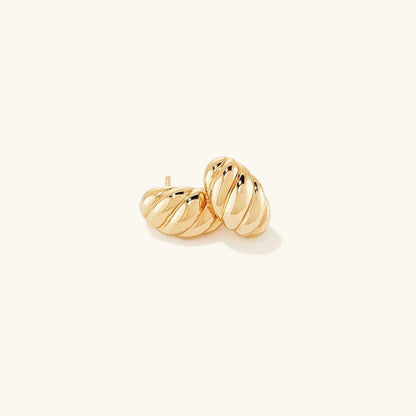 [Royal&Vicky]Croissant Huggie Earrings