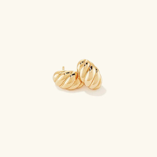 [Royal&Vicky]Croissant Huggie Earrings