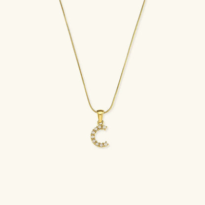 [Royal&Vicky]Augustine Initial Letter Pearl Necklace