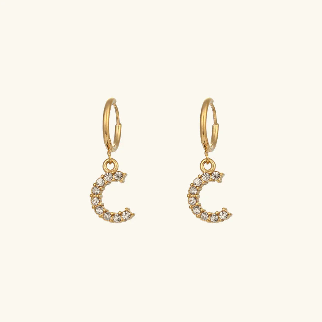 [Royal&Vicky]Wilhemina Initial Letter Earrings
