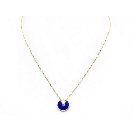 [Royal&Vicky]AMULETTE ROSE GOLD AGATE NECKLACE