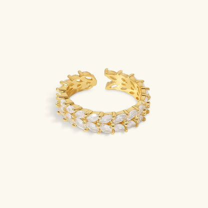 [Royal&Vicky]Clarisse Patterned Gold Ring