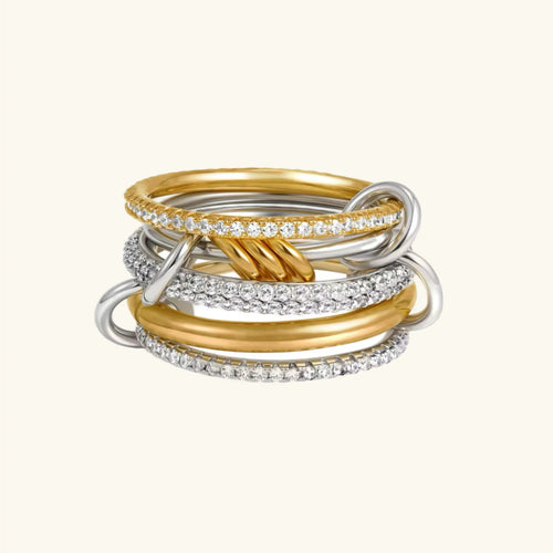 [Royal&Vicky]Collina Stacked Diamond Ring
