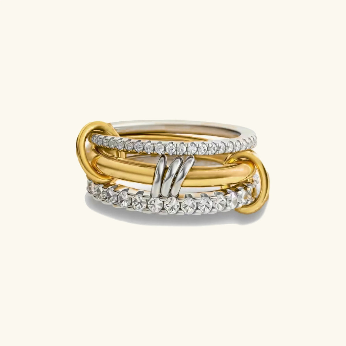 [Royal&Vicky]Cosette Stacked Diamond Ring