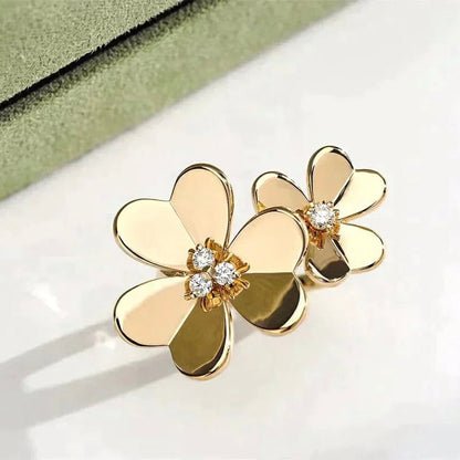 [Royal&Vicky]CLOVER COMOS GOLD DIAMOND RING