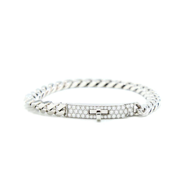 [Royal&Vicky]KELLY CHAIN SILVER DIAMOND BRACELET