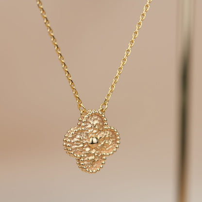 [Royal&Vicky]CLOVER 15MM  BRONZING NECKLACE