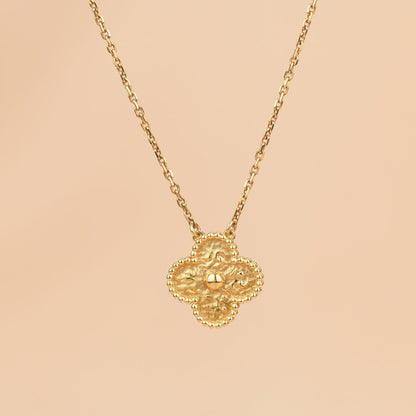 [Royal&Vicky]CLOVER 15MM  BRONZING NECKLACE