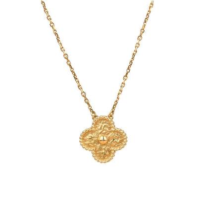 [Royal&Vicky]CLOVER 15MM  BRONZING NECKLACE