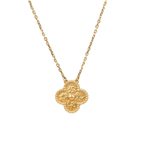 [Royal&Vicky]CLOVER 15MM  BRONZING NECKLACE