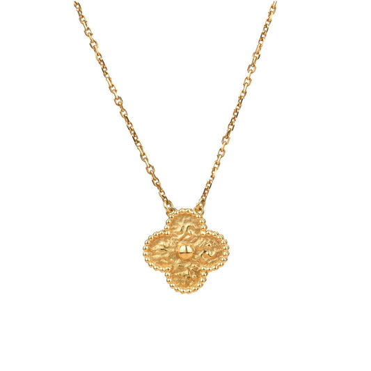 [Royal&Vicky]CLOVER 15MM  BRONZING NECKLACE