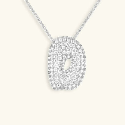 [Royal&Vicky]Bubble Initial Diamond Necklace