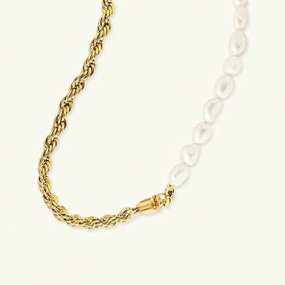 [Royal&Vicky]Dualia Gold Pearl Necklace
