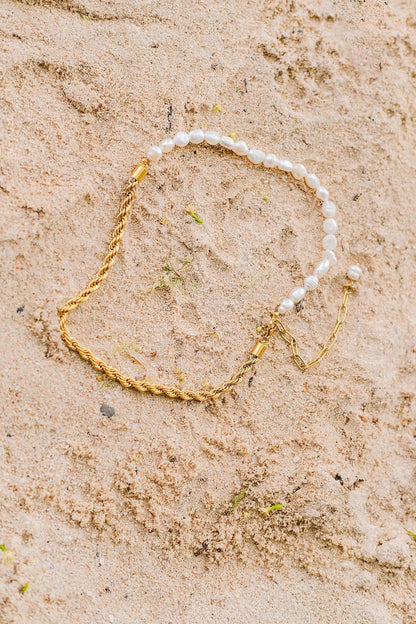 [Royal&Vicky]Dualia Gold Pearl Necklace