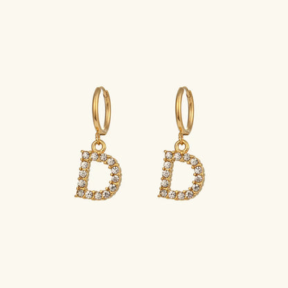 [Royal&Vicky]Wilhemina Initial Letter Earrings