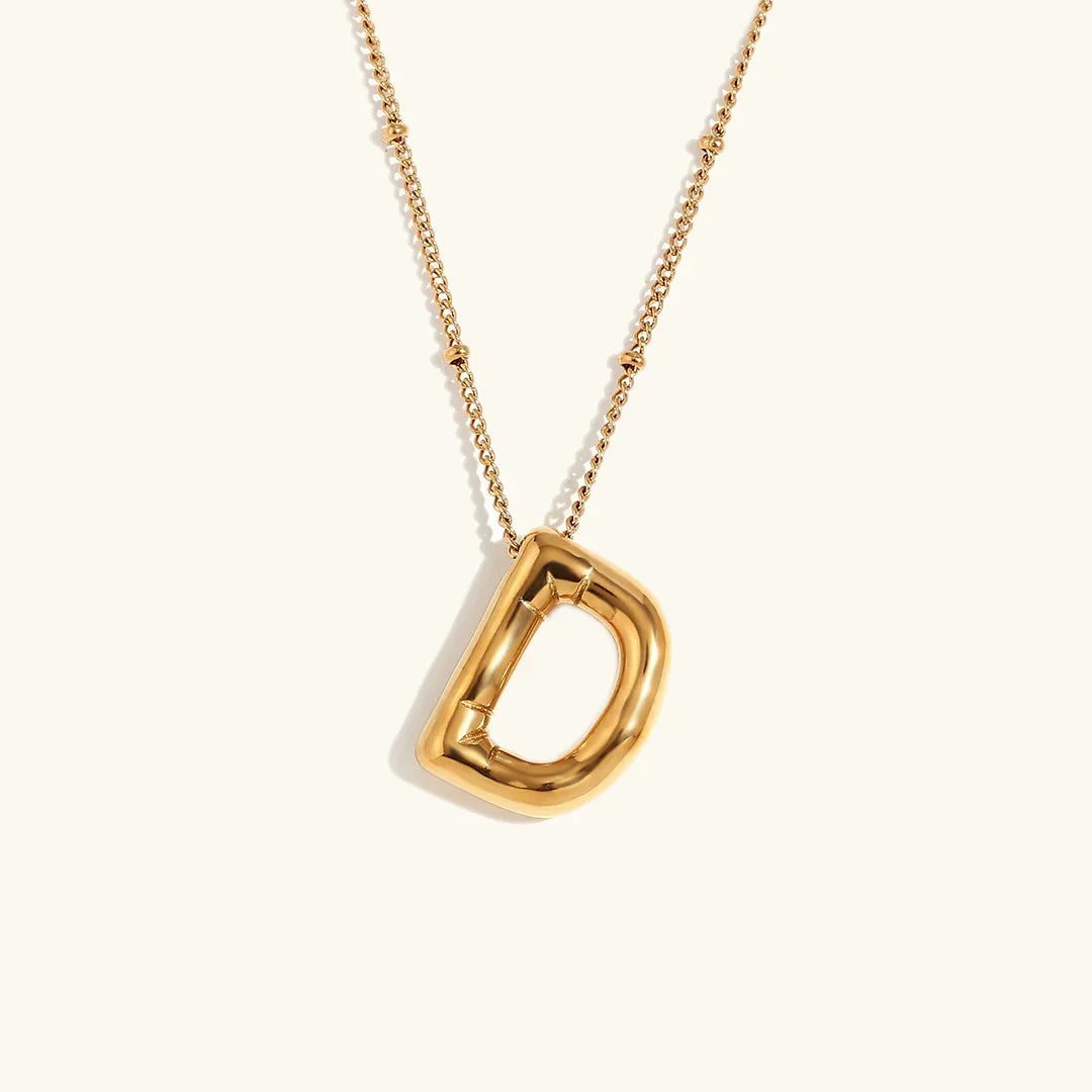 [Royal&Vicky]Balloon Gold Initial Necklace