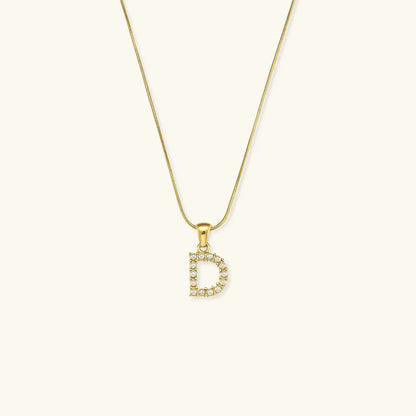 [Royal&Vicky]Augustine Initial Letter Pearl Necklace