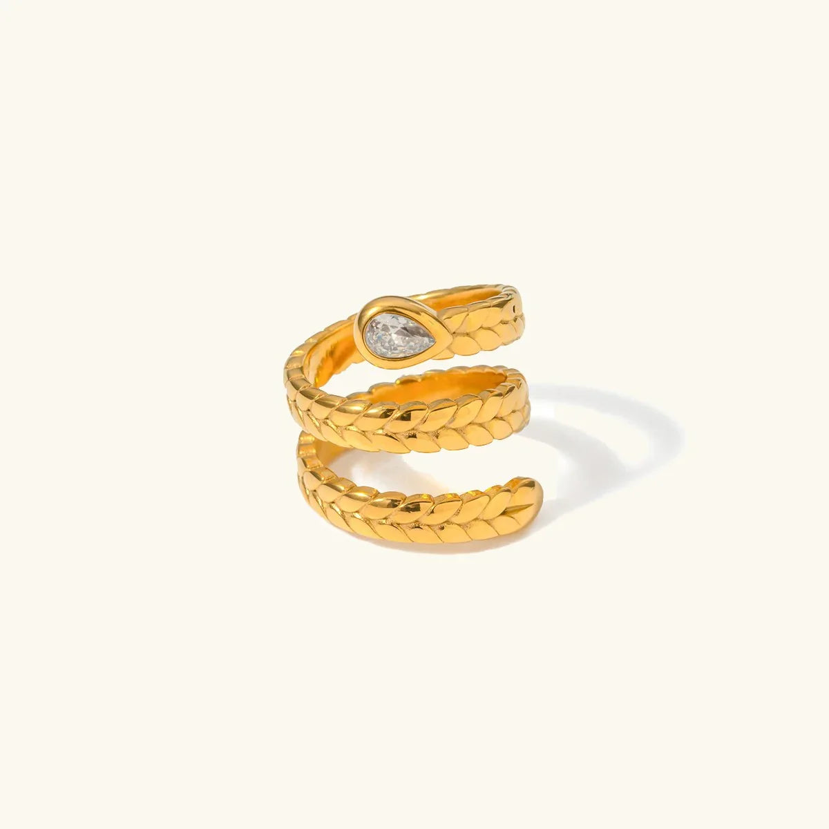 [Royal&Vicky]Davina Gold Serpent Ring