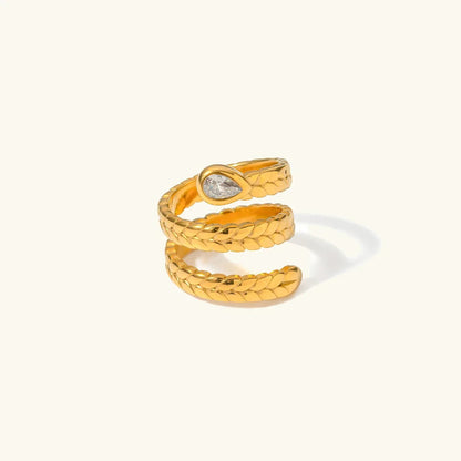 [Royal&Vicky]Davina Gold Serpent Ring