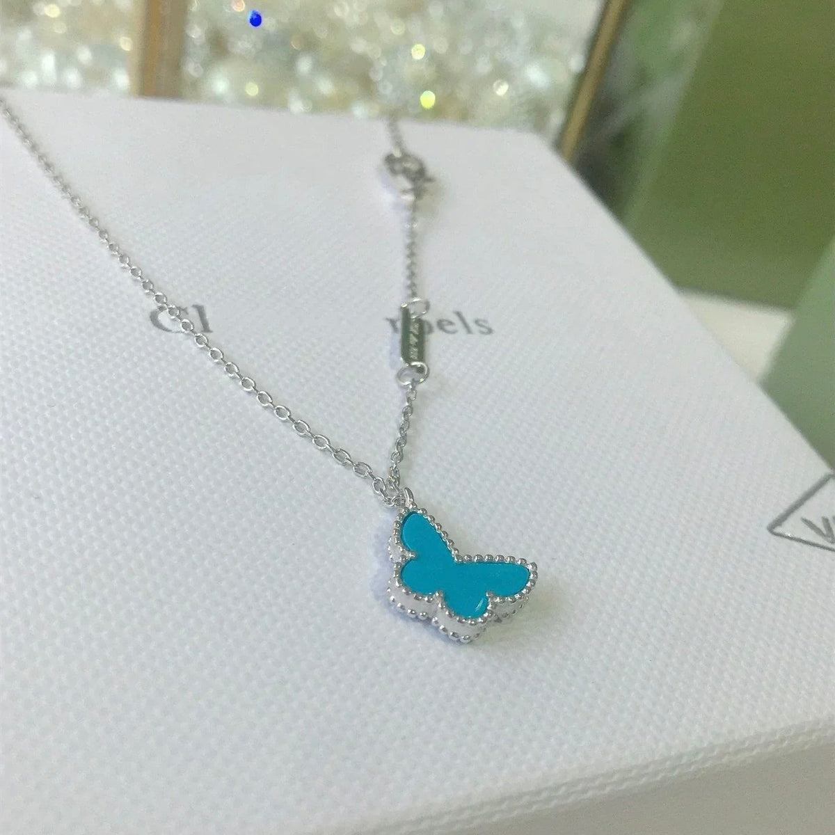 [Royal&Vicky]BUTTERFLY TURQUOISE BUTTERFLY BRACELET SILVER
