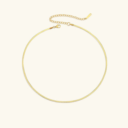 [Royal&Vicky]Elizabeth Gold Herringbone Necklace