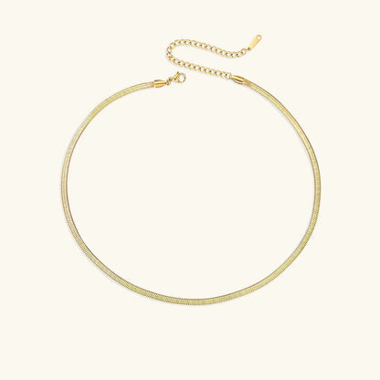 [Royal&Vicky]Elizabeth Gold Herringbone Necklace