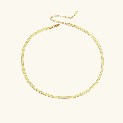 [Royal&Vicky]Elizabeth Gold Herringbone Necklace