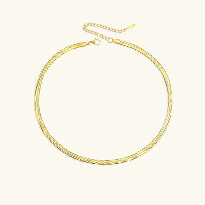 [Royal&Vicky]Elizabeth Gold Herringbone Necklace