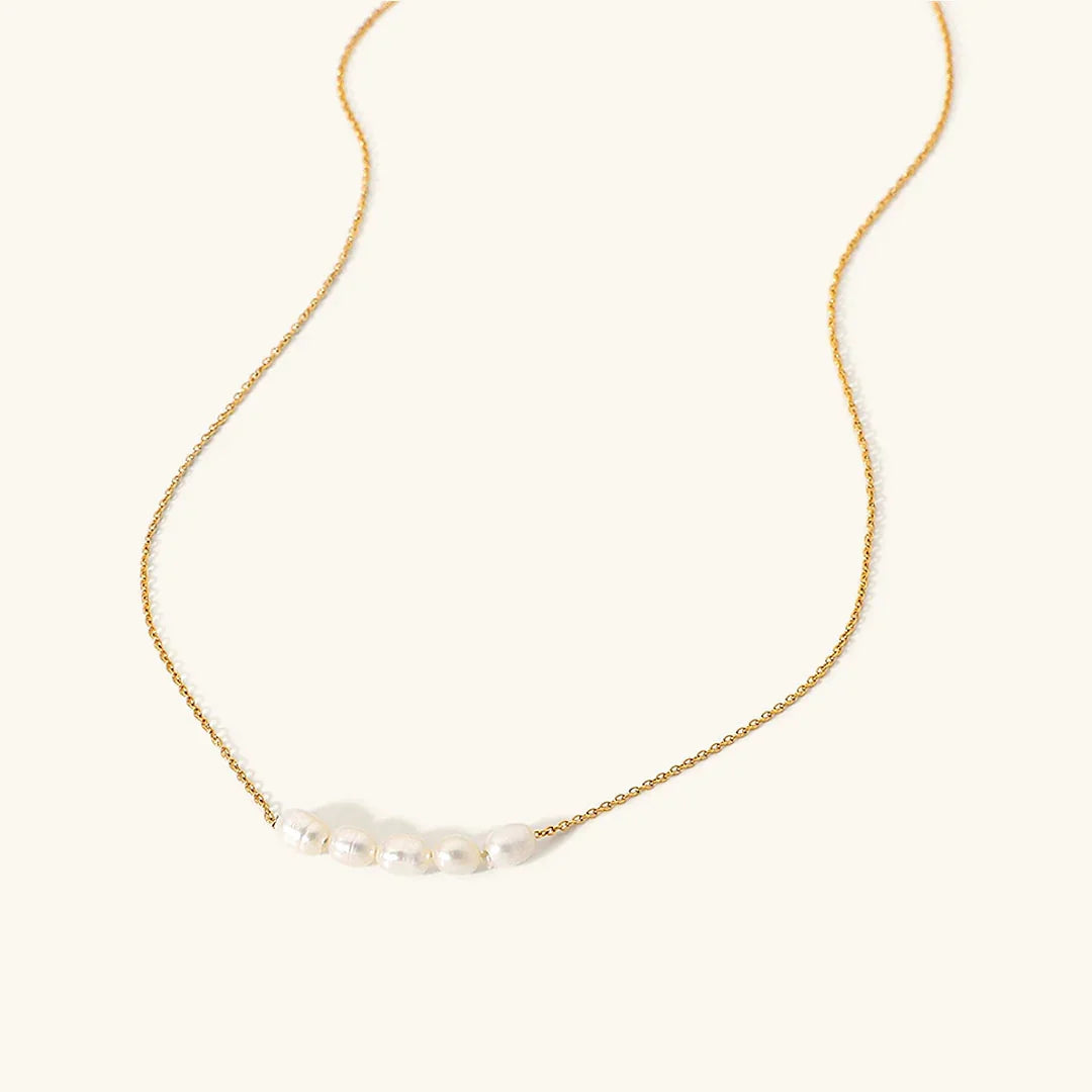 [Royal&Vicky]Elle Gold Pearl Necklace