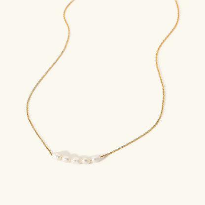 [Royal&Vicky]Elle Gold Pearl Necklace