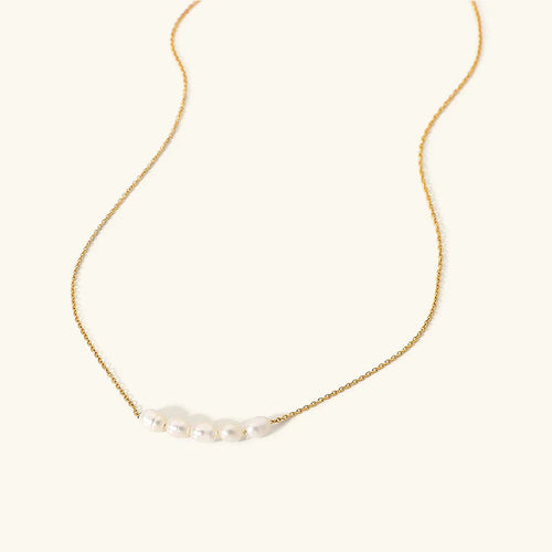 [Royal&Vicky]Elle Gold Pearl Necklace