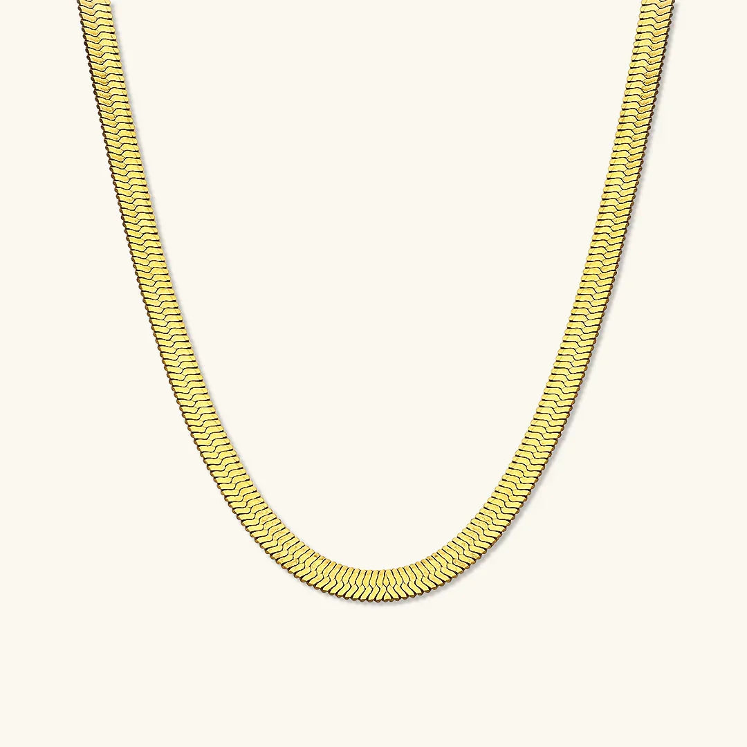 [Royal&Vicky]Elysian Gold Herringbone Necklace