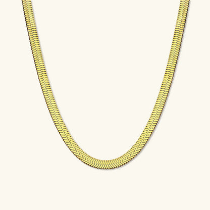 [Royal&Vicky]Elysian Gold Herringbone Necklace