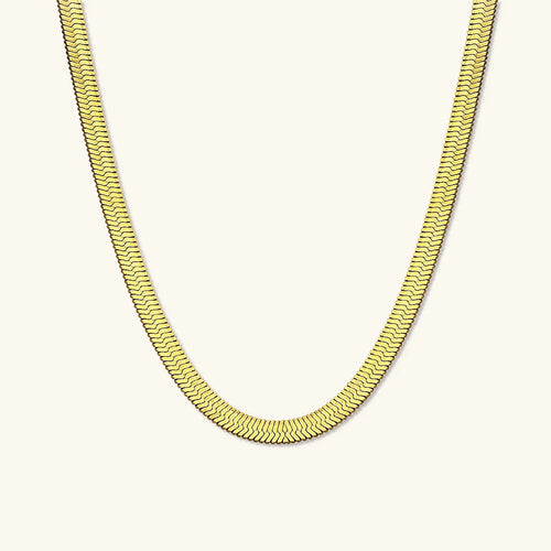 [Royal&Vicky]Elysian Gold Herringbone Necklace