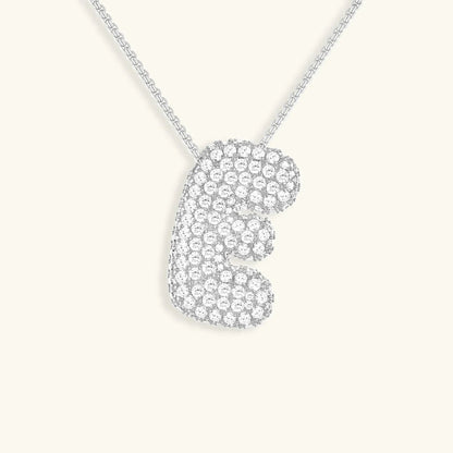 [Royal&Vicky]Bubble Initial Diamond Necklace