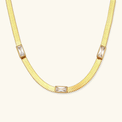 [Royal&Vicky]Eve Herringbone Gold Necklace