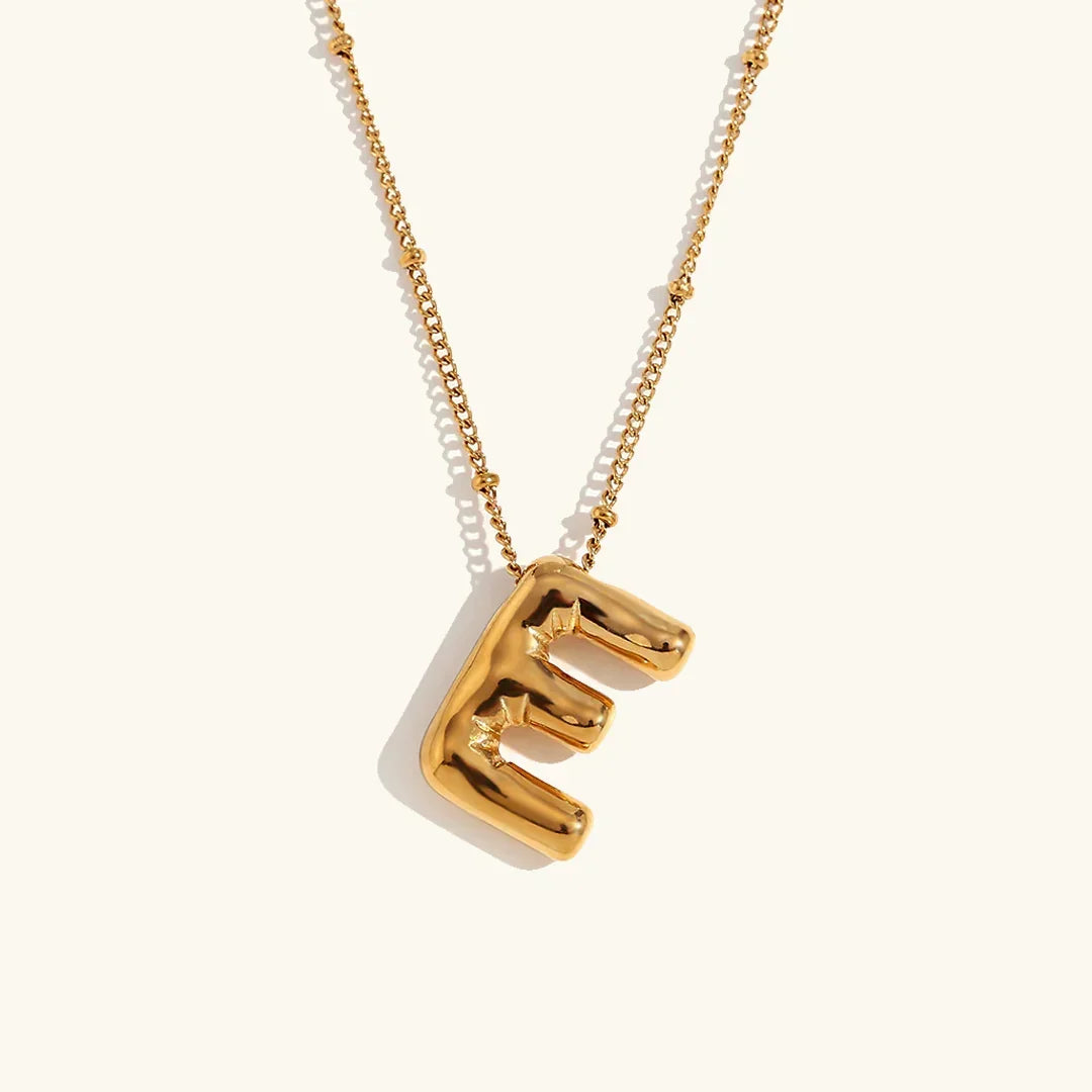 [Royal&Vicky]Balloon Gold Initial Necklace