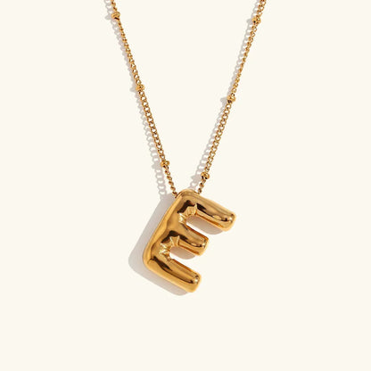 [Royal&Vicky]Balloon Gold Initial Necklace