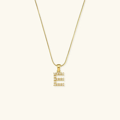 [Royal&Vicky]Augustine Initial Letter Pearl Necklace