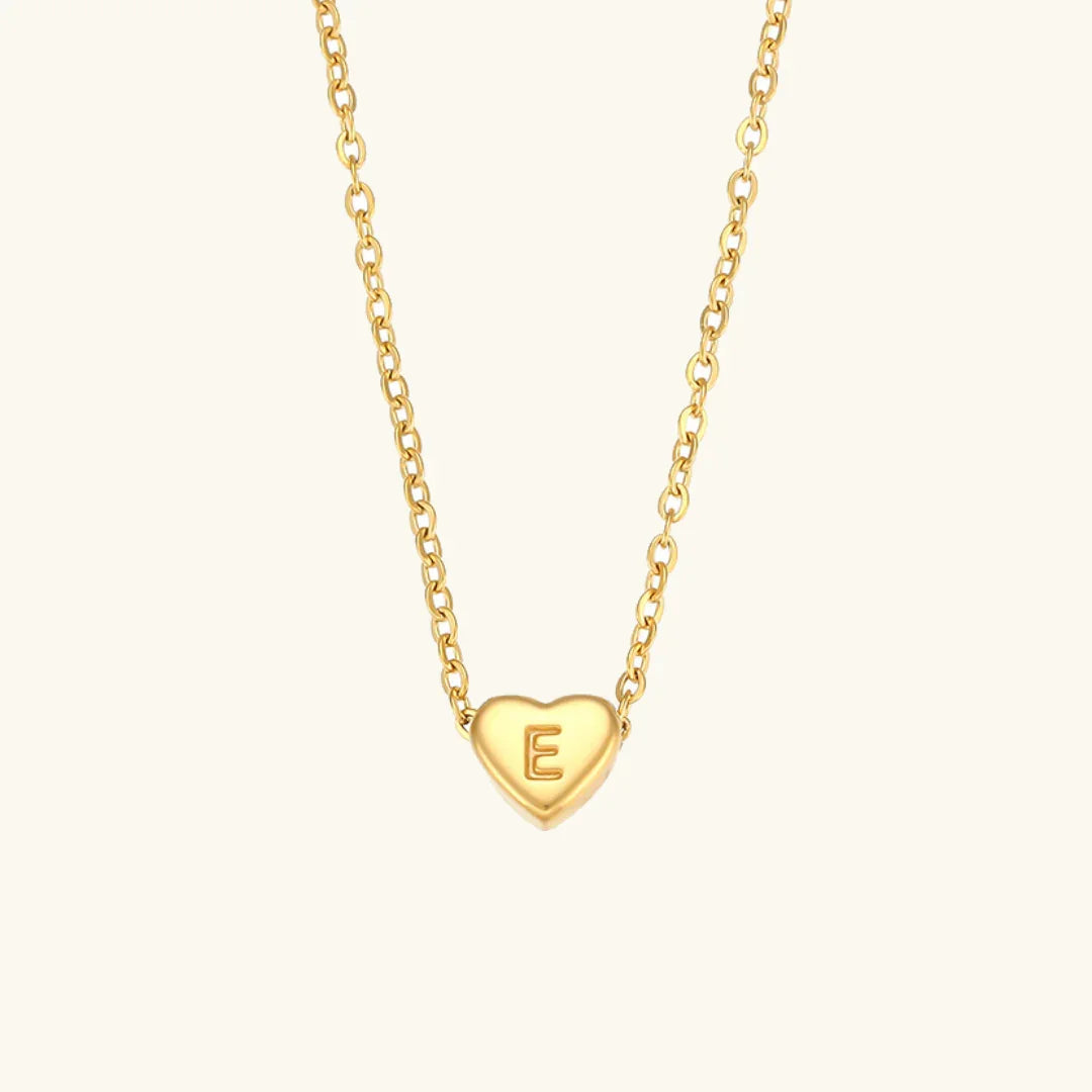 [Royal&Vicky]Heart Initial Gold Necklace