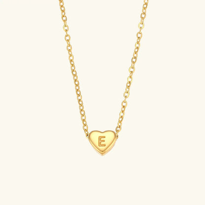 [Royal&Vicky]Heart Initial Gold Necklace