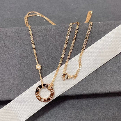 [Royal&Vicky]LOVE NECKLACE 16MM 2 DIAMONDS